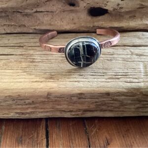 Copper Cuff and Sterling Silver Cuff Bracelet